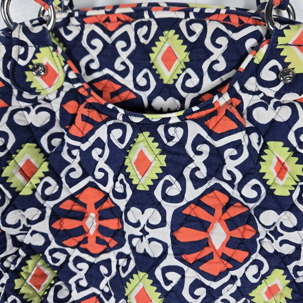 Vera Bradley Sun Valley Retired Print Quilted Zippered Tote Purse Shoulder Bag